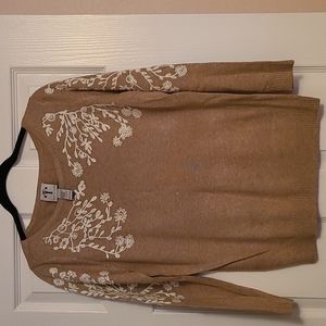Rain + rose tan sweater